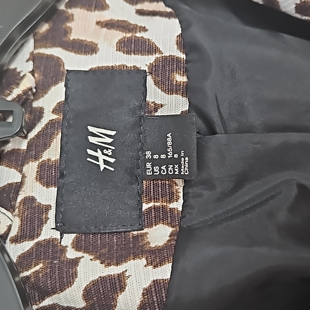 H&M Leopard Blazer Sz 8 - Picture 4 of 11
